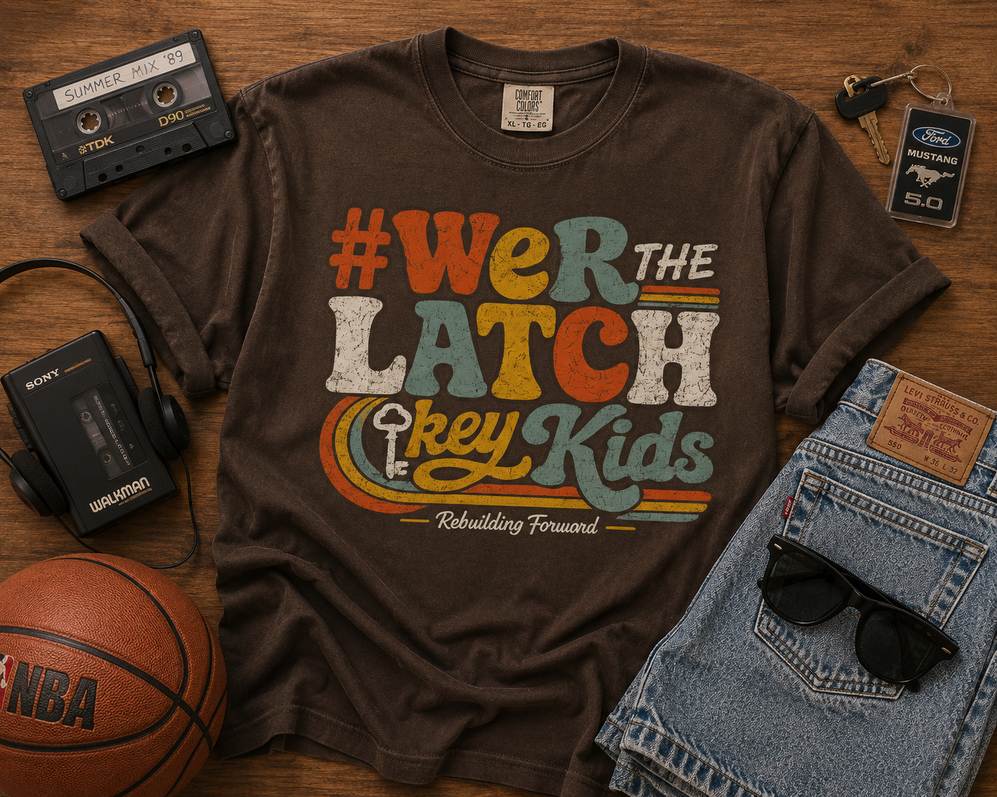 #WErTHElatchkeyKIDS Vintage Comfort Colors Tee | Retro Gen X Nostalgia Shirt