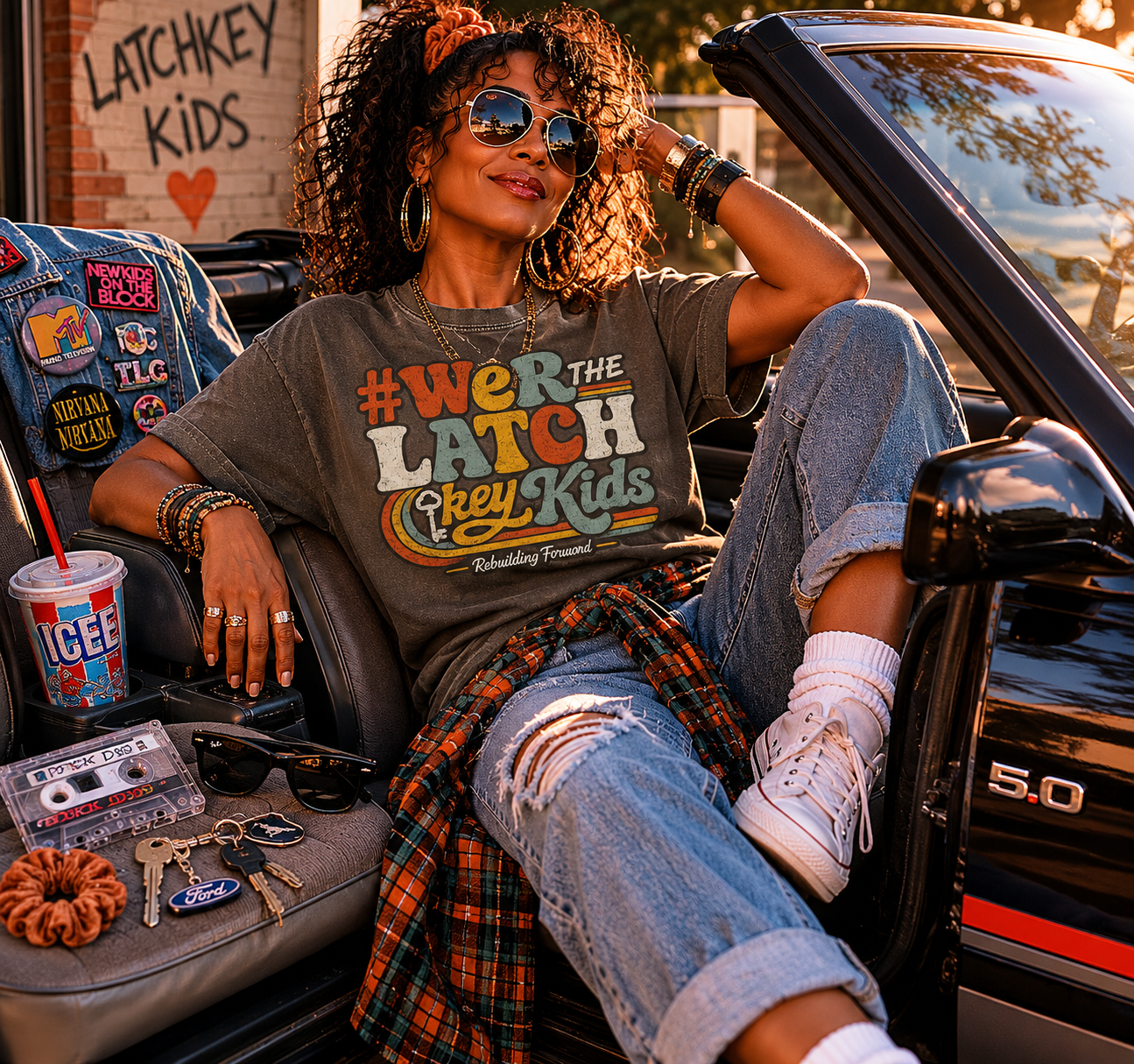 #WErTHElatchkeyKIDS Vintage Comfort Colors Tee | Retro Gen X Nostalgia Shirt