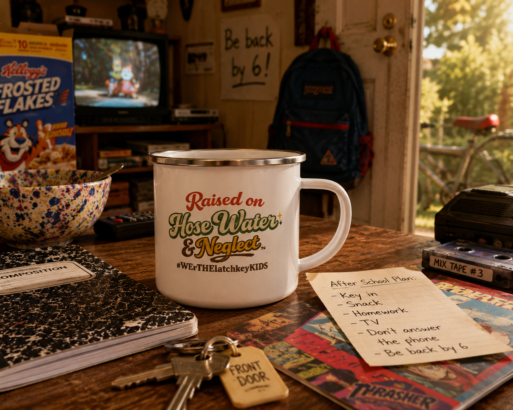 Raised on Hose Water & Neglect™ Retro Camp Mug