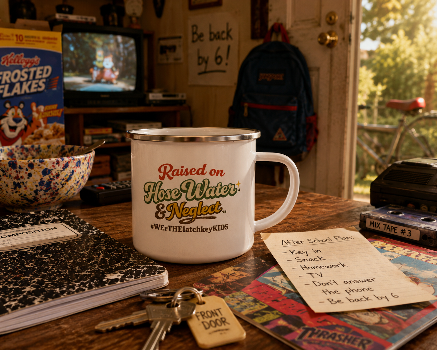 Raised on Hose Water & Neglect™ Retro Camp Mug